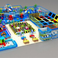 Popular Children Indoor playground  large commercial trampoline park