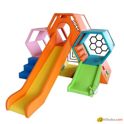 High-quality Honeycomb Soft play equipment Combined slides for toddlerspicture1