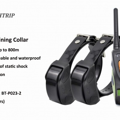 Top Quality 800M Waterproof Rechargeable LCD Dog Training Collar 2 Collarpicture1