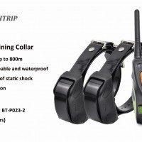 Top Quality 800M Waterproof Rechargeable LCD Dog Training Collar 2 Collar