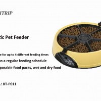 6 Meals Automatic Pet Feeder  with Programmable Timer, Light Blue