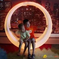 Garden Large PE Plastic LED Light Hanging Swing Chair