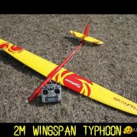 fiberglass 2m Electric RC plane Typhoon