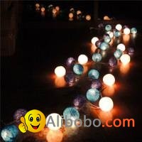 Colorful cotton balls LED string lights for christmas decoration led ball string