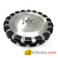 203MM DOUBLE ALUMINIUM OMNI DIRECTIONAL WHEEL W/BEARING ROLLERS