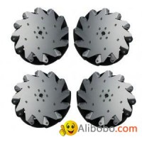 A SET OF 254MM ALUMINUM MECANUM WHEELS (4 PIECES)