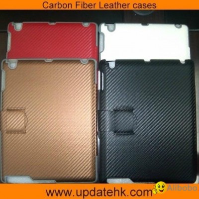 Carbon Fiber leather cases for the new ipad/ipad 2/tablet pcpicture1