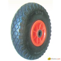 PU FOAM WHEEL 3.00-4INCH PLASTIC RIM