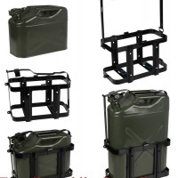 Vertical Jerry Can Holder Steel Mounting Rack for 10L/20L NATO Metal Jerry Cans