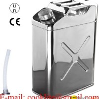 20L Stainless Steel Jerry Can Water Oil Storage Petrol Fuel Tank Motorbike Boat