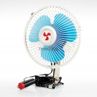 6" full-seal Metal Guard Car Fan 12V/24V Oscillating Auto Fan