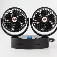 Double head auto oscillating 5.5 inch car cooling fan 12v 24v car fan