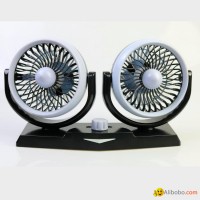 5 inch twin car fan fragrance light oscillating cooling fan 12v 24v low noise