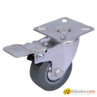 Gray caster with total brake (2")