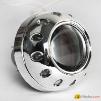 Bi-xenon projector lens for car headlight with angel eyes