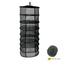 2-Feet 8-Layer Black Easy Dry Rack Net for plants Collapsible Mesh Hydroponic Dr