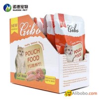 Factory OEM Meat Paste Shreds Gravy Stand up Pouch Food for Cat