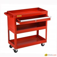 3 Layer Hand Tool Cart Service Trolley with Drawers Workshop Garage Organizer