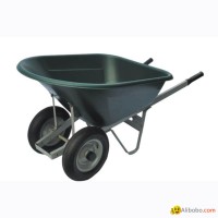 Garden Tools Simple Heavy Duty Construction PP Tray Wheelbarrow WB1009