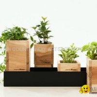 Wooden flower box