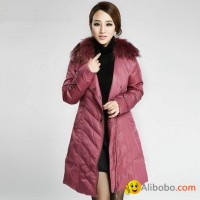 LADIE'S FUR COLLAR DOWN COAT