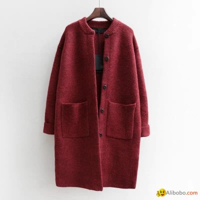 Winter Korean new women's sweater loose in the long autumn and winter cardigan spicture1