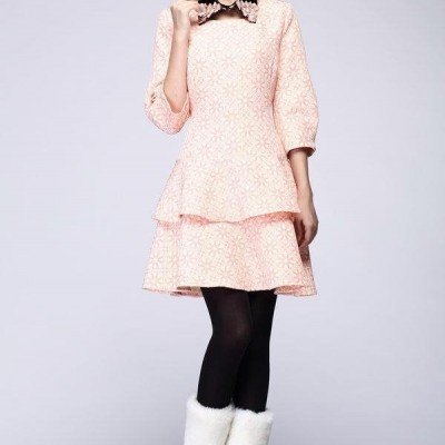 2013 Autumn Winter Dresses Women's Long - sleeved Dress lady dresspicture1