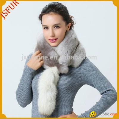 2015 New Fashion Ladies Winter Whole Skins Genuine Blue Fox Fur Scarfpicture1