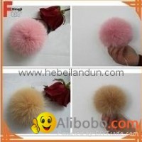 real fur pompoms