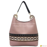 LADY HANDBAG WITH WEBBING DECOR