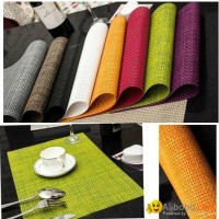 pvc coacted pet woven placemat. china supplier  at table mat