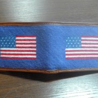 Fashional American Flag Needlepoint Wallet Handmade Wallet for men