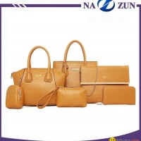 2017 Most popular fashion designer women leather hand bag set