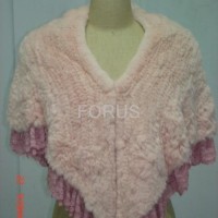 KNITTED FUR SHAWL