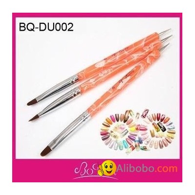 Double Use Nail Art Dotting Tool And Brush Nylon Nail Gel Brushpicture1