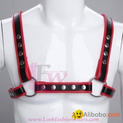 Men PU Leather Body Restrain Chest Harnesspicture1