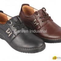 Men's casual shoes with genuine leather upperand rubber outsole