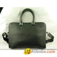 Intrecciato Calf-Skin Leather Briefcase