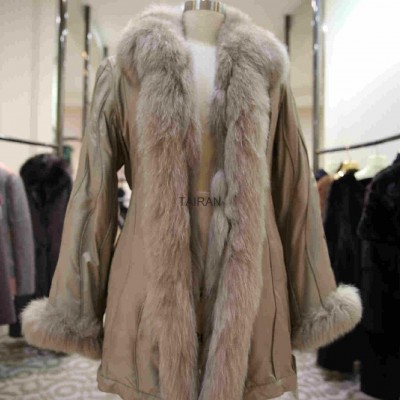 Women's long fur coat  with inner furpicture1