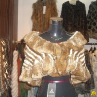 Lady's Rex Rabbit Fur Cape (C-003)