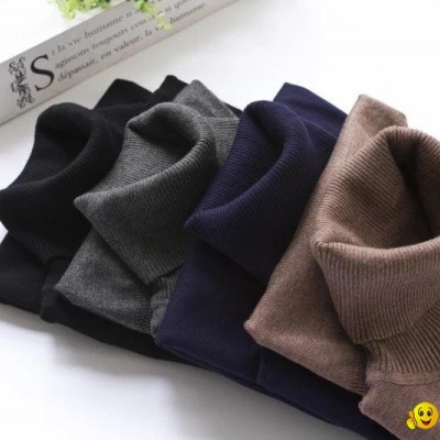 Autumn and winter women's slim slim turtleneck pullover sweater knit bottompicture1