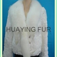 Rabbit and fox fur coat