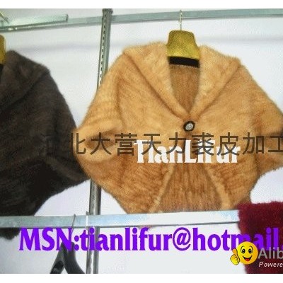 Fur shawl, mink shawls, rabbit mink woven shawlpicture1