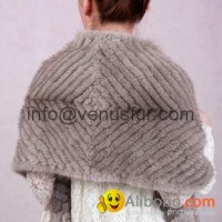 2011 New Fashion saphire mink knitted shawl