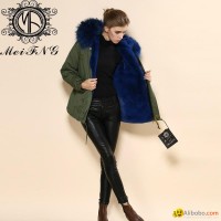 2015 Fashionable Coat Style Long Warm Real Fur Hood Fur Jackets Ladies