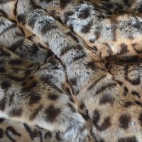 printed high pile faux fur