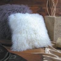 sheep fur cushion