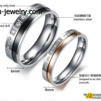 Couples exquisite fashion titanium steel ring