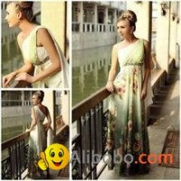 2012New Doris Evening dress,printing,Silk chiffon,10pcs/set,wholesale and retail