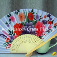 Beautiful Silk Material Hand Fans Bulk For Gifts